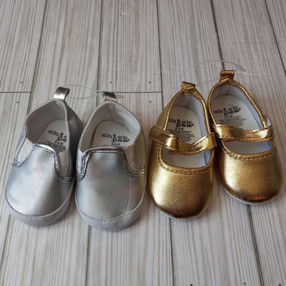Chick Pea Metallic Baby Shoes
